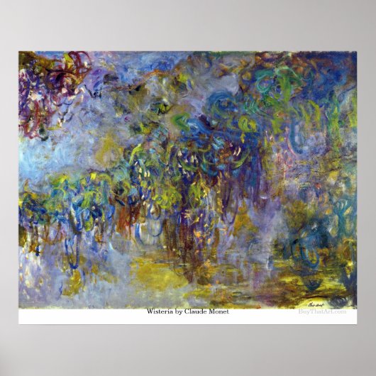 Poster Wisteria par Claude Monet (Devant)
