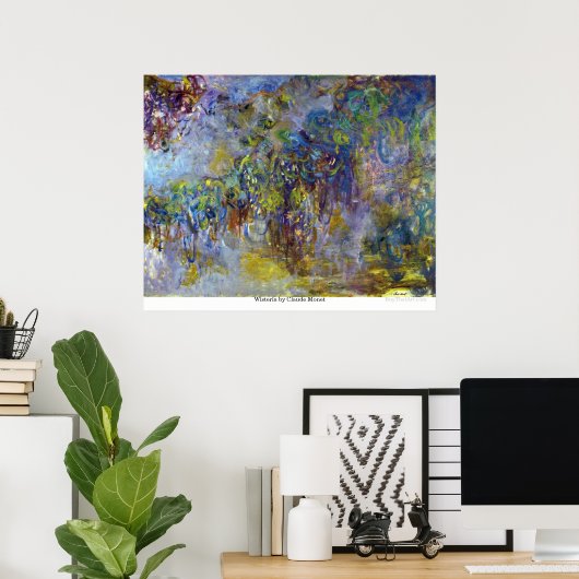 Poster Wisteria par Claude Monet (Bureau à domicile)