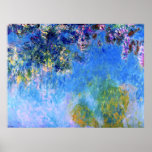 Poster Wisteria par impressionniste Claude Monet<br><div class="desc">Wisteria by Impressionist Claude Monet Wisteria (Wysteria) a été peinte par le célèbre peintre impressionniste Claude Monet,  c. 1919-1920. Note : Nous vous suggérons le papier semi-brillant ou mieux pour une belle couleur et pour une impression de qualité qui sera dernier pendant des années.</div>