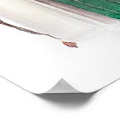 Poster Wisteria season in London green door watercolour  (Coin)