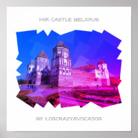 Poster Wit-Russische Natuur Mir Castle Architectur