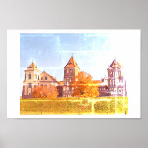 Poster Wit-Russische Natuur Mir Castle Architectur