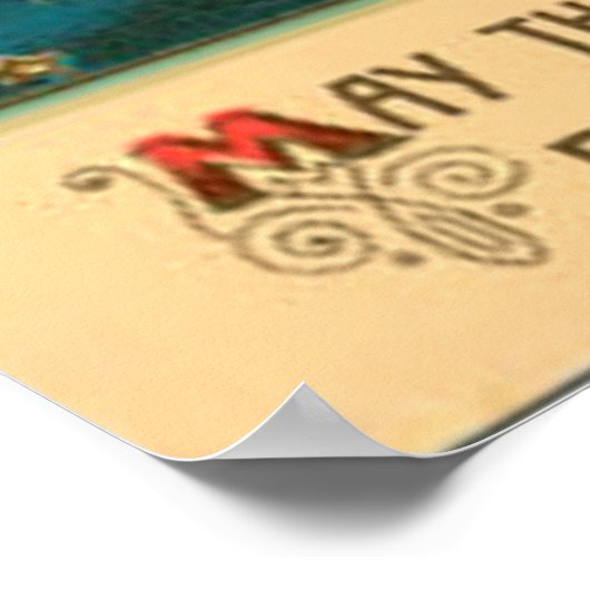 Poster Witch Jack-o'-lantern Bird Citrouille Crescent Moo (Coin)