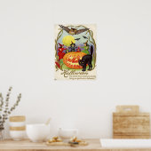 Poster Witches Dancing Around Jack O' Lantern (Cuisine)