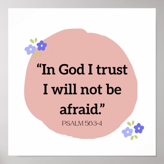 Poster with Bible Verse 12"x12" (Devant)