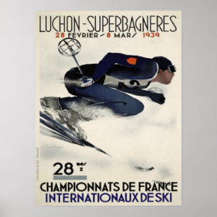 Poster with Cool Ski Poster from France