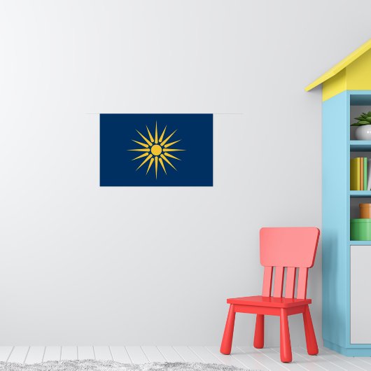 Poster with Flag of Macedonia, Greece (Pépinière 1)