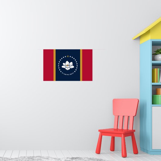 Poster with Flag of Mississippi State, USA (Pépinière 1)