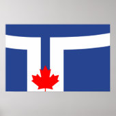 Poster with Flag of Toronto, Canada (Voorkant)
