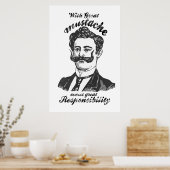 Poster With great mustache comes great responsibility. (Cuisine)