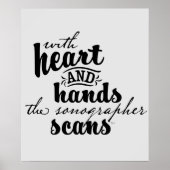Poster With Heart and Hands the Sonographer Scans (Devant)