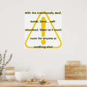 Poster With the intentionally deaf, dumb, blind...  (Cuisine)