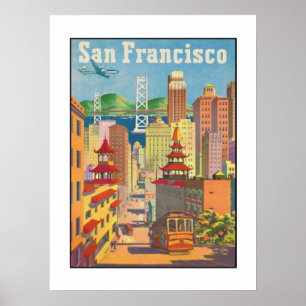 Poster with Vintage San Francisco Motive