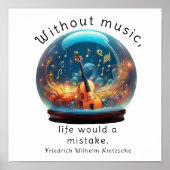Poster Without music, life would be a mistake, (Devant)