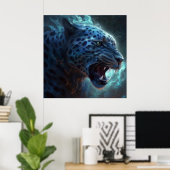 Poster Witte Leopard (Thuiskantoor)
