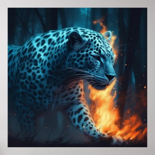 Poster Witte Leopard (Voorkant)