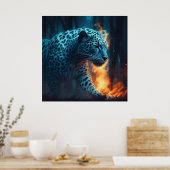 Poster Witte Leopard (Keuken)