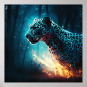Poster Witte Leopard (Voorkant)