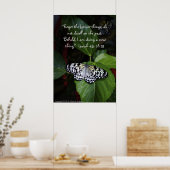 Poster witte vlinder (Keuken)