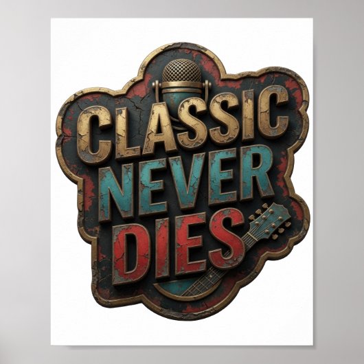 Poster Witty Gold CLASSIQUE NE MEURT JAMAIS (Devant)