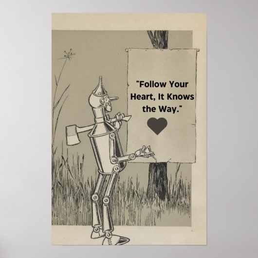 Poster Wizard Of Oz Tin Man Citation Motivationnelle (Devant)