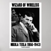 Poster Wizard Of Wireless Nikola Tesla (1856-1943) (Devant)