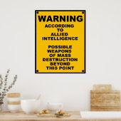 Poster WMD possible ~ Signal d'avertissement de la spotte (Cuisine)