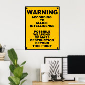 Poster WMD possible ~ Signal d'avertissement de la spotte (Bureau à domicile)