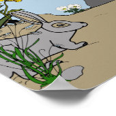 Poster woestijnmeisje en dieren (Hoek)