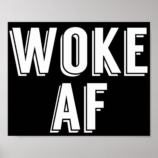Poster Woke AF (Devant)