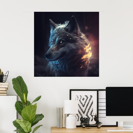 Poster wolf (Bureau à domicile)