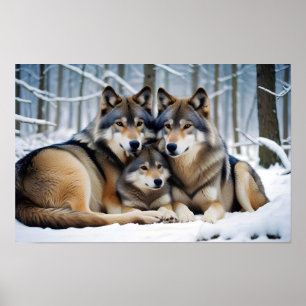 Poster Wolf Animal Nature Faune Affection Soin