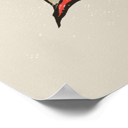 Poster Wolf Art japonais (Coin)