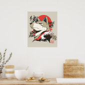 Poster Wolf Art japonais (Cuisine)