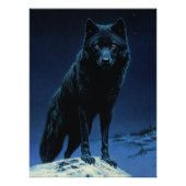 Poster Wolf au clair de lune (Devant)