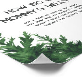 Poster Wolf baby shower - How big is mommy's belly (Coin)