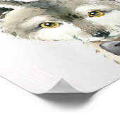 Poster Wolf Bowtie Woodland Nursery Art Imprimer (Coin)