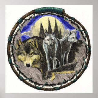 Poster Wolf Brothers Lakota Artiste Imprimer