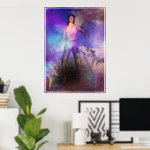 Poster Wolf-Charmer imaginaire de science-fiction imprime (Bureau à domicile)