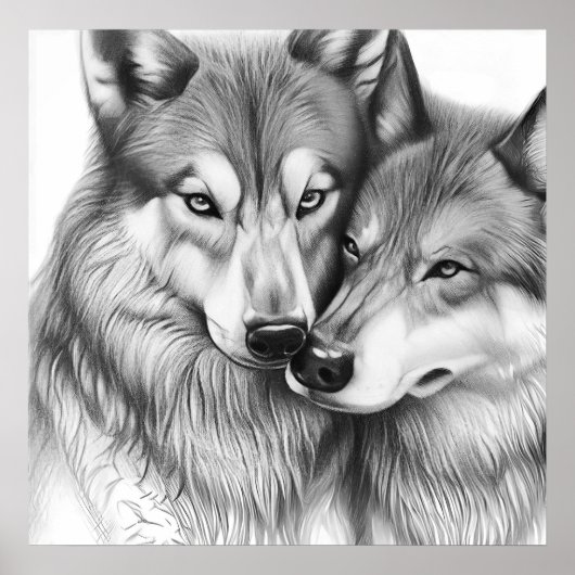 Poster Wolf Couple (Devant)