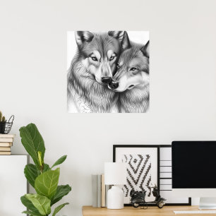 Poster Wolf Couple