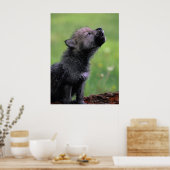 Poster Wolf Cub Howling (Cuisine)
