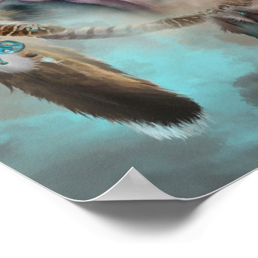 Poster Wolf - Dreams Of Peace Poster/Imprimer (Coin)