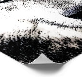 Poster Wolf Eyes - Oeuvres d'art d'animaux sauvages noirs (Coin)