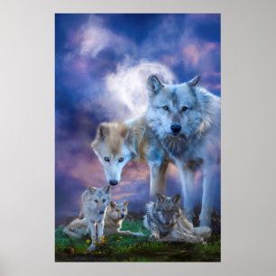 Poster Wolf Famille MEILLEUR MONDE