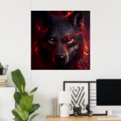 Poster Wolf Fire (Bureau à domicile)