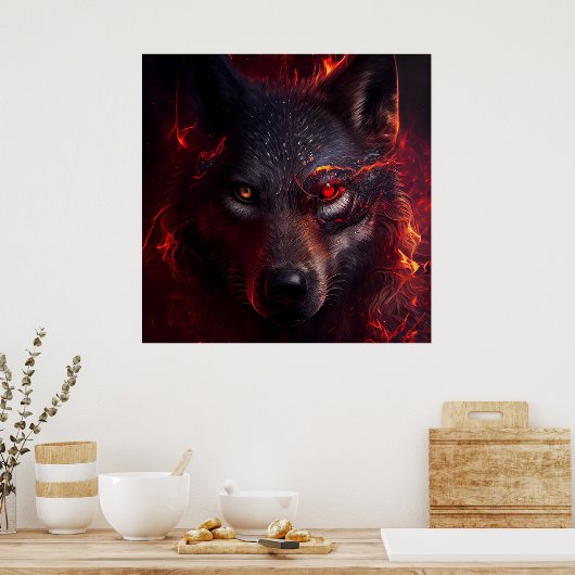 Poster Wolf Fire (Cuisine)