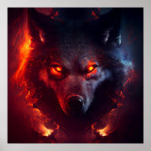 Poster Wolf Fire (Voorkant)