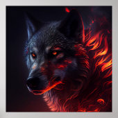 Poster Wolf Fire (Devant)