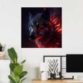 Poster Wolf Fire (Bureau à domicile)